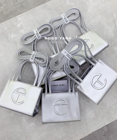 Telfar Small Silver Shopping Bag Size S