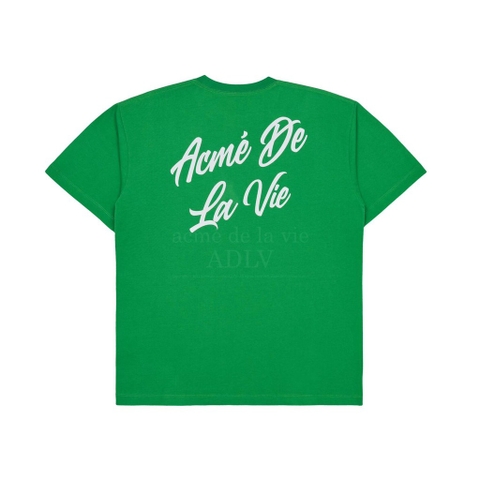 ADLV SCRIPT LOGO PRINTING SHORT SLEEVE T-SHIRT GREEN