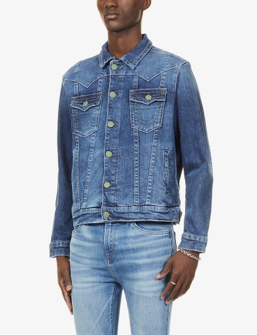 TRUE RELIGION Jimmy relaxed-fit stretch cotton-blend denim jacket