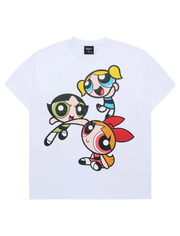 [THE POWERPUFF GIRLS X ACMEDELAVIE] ADLV BIG PRINTING ARTWORK T-SHIRT WHITE