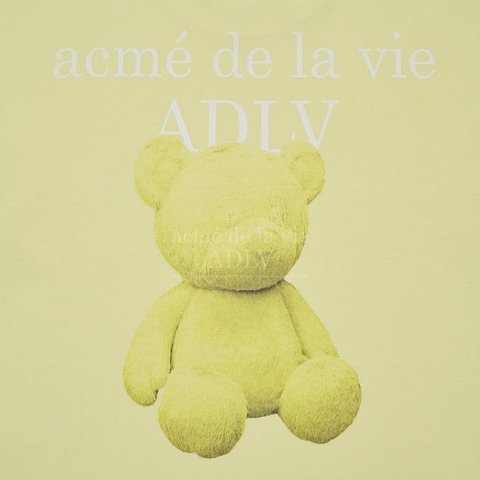 ADLV Fuzzy Bear Short Sleeve T-Shirt Light Yellow
