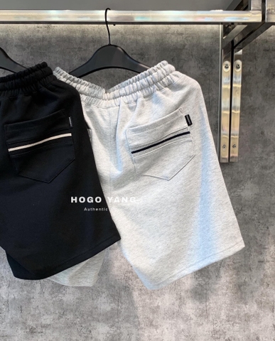 ROMANTIC CROWN POCKET RIBBED SHORTS_GREY