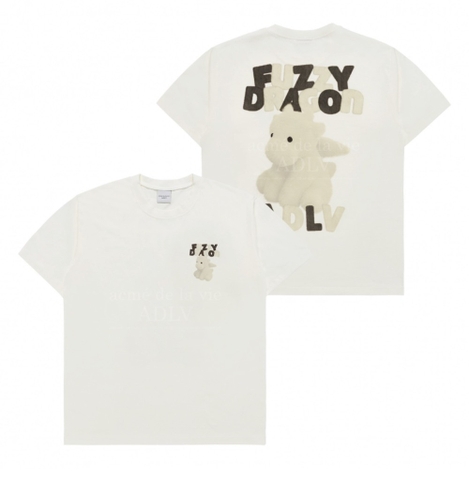 ADLV FUZZY FONT DRAGON CREAM T-SHIRT