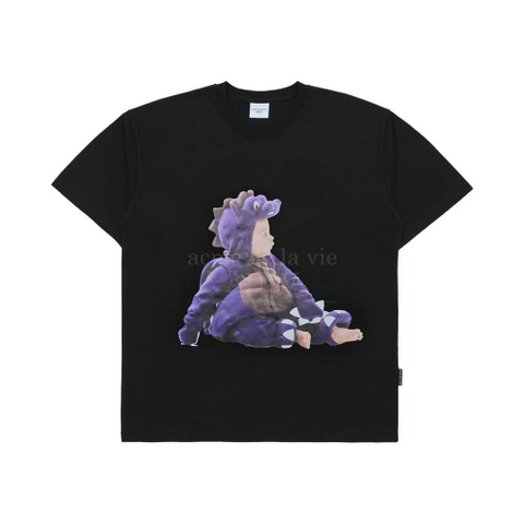 ADLV Baby Face Purple Dinosaur Short Sleeve Tshirt