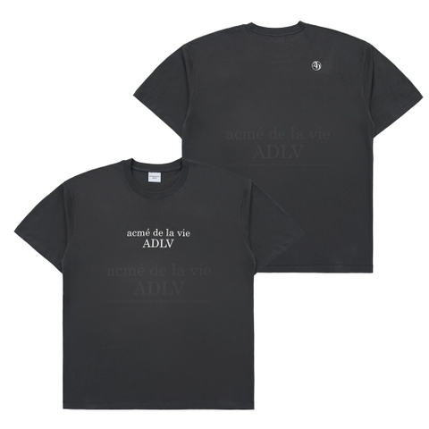 ADLV CIRCLE SYMBOL BASIC LOGO SHORT SLEEVE T-SHIRT CHARCOAL