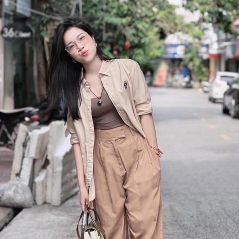 WHOAU Steve Oxford Shirt Beige
