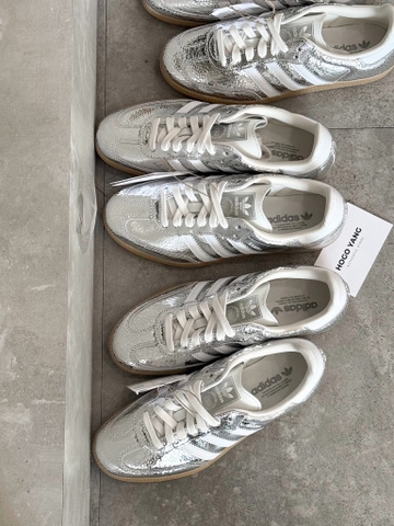 Adidas Samba OG Silver Metallic Cracked
