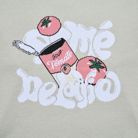 ADLV TOMATO FRONT ARTWORK KNIT GRAY
