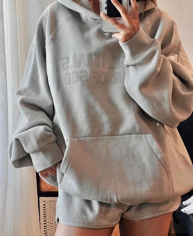 Fear of God Essentials Hoodie Smoke