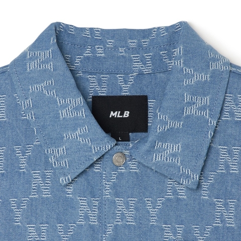 MLB Denim Jacquard New York Yankees Shirts 3ADRM0131-50INS