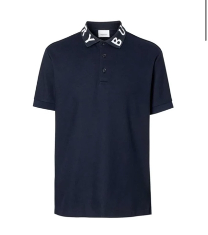 Burberry Logo Neck Detail Polo Shirt