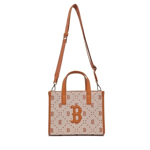 MLB Big Diamond Monogram Jacquard Small Tote Bag Boston Red Sox 3AORS013N-43BRS