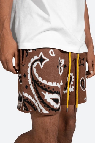 Mnml Paisley Knit Shorts M2022-V535-BRO