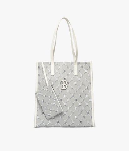 MLB Monogram Diamond Jacquard Tote Boston Red Sox 3AORM012N-43GRS