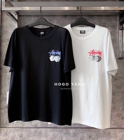 STUSSY ROLL THE DICE PIGMENT DYED TEE WHITE