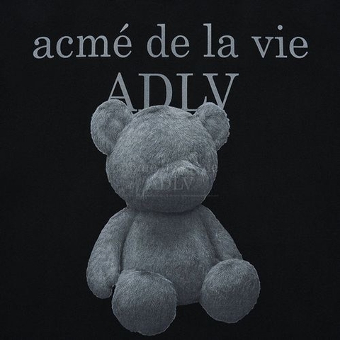 ADLV Fuzzy Bear Short Sleeve T-Shirt Black