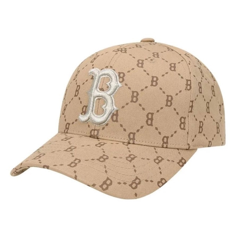 MLB Monogram Diamond Curve Boston Red Sox Beige 32CPFH111-43B