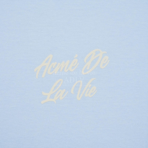 ADLV SCRIPT LOGO PRINTING SHORT SLEEVE T-SHIRT BLUE