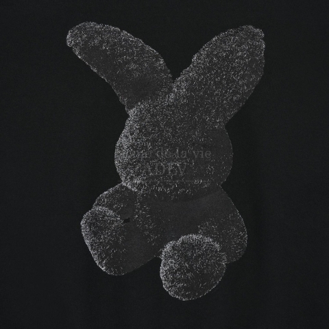 ADLV BLACK FUZZY RABBIT HOODIE BLACK