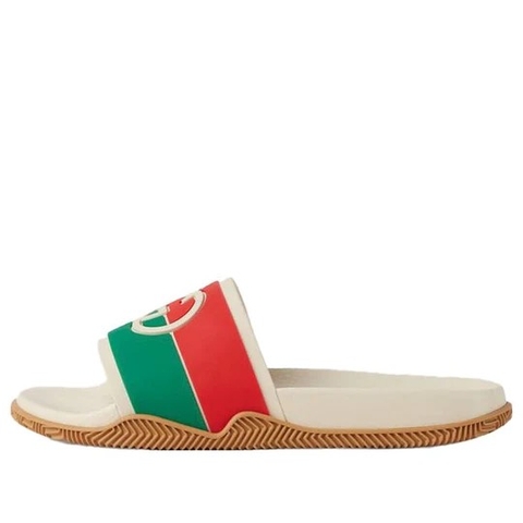 Gucci Slide 'Interlocking G - White Red Green'