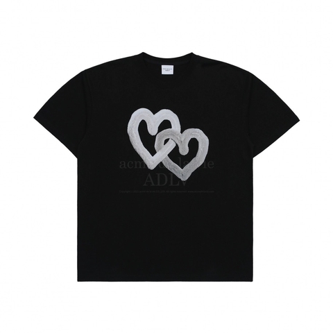 ADLV FUZZY HEART TSHIRT BLACK
