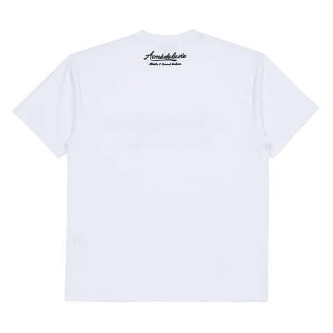 ADLV GEL PRINTING LOGO SHORT SLEEVE T-SHIRT WHITE