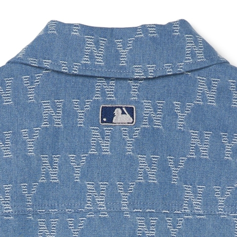 MLB Denim Jacquard New York Yankees Shirts 3ADRM0131-50INS