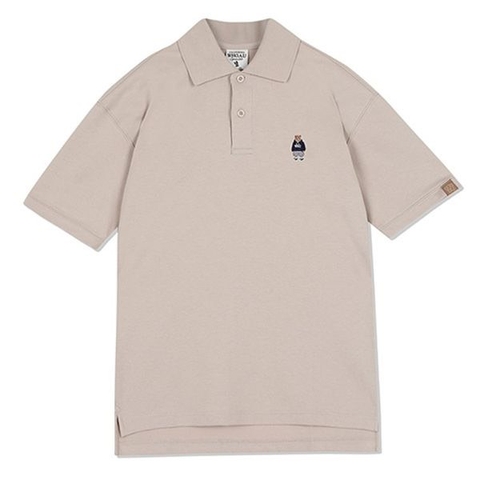 Polo WHOAU Steve Short Sleeve Collar T-Shirt Beige WHHAC2414U