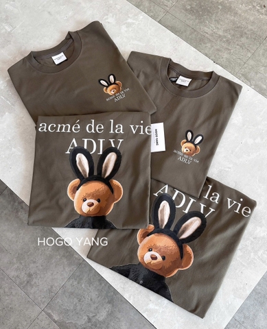 ADLV RABBIT BEAR DOLL LOGO COCOA TSHIRT
