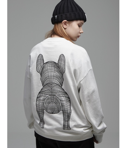 Life Work Sweater Radok Big Logo Short Sleeve SweatShirt White
