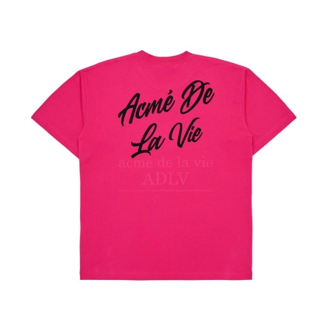 ADLV SCRIPT LOGO PRINTING SHORT SLEEVE T-SHIRT PINK