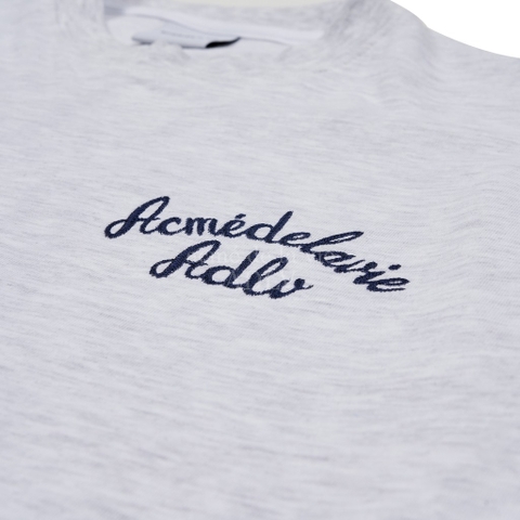 ADLV SCRIPT LOGO EMBROIDERY SHORT SLEEVE T-SHIRT MELANGE