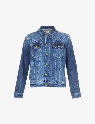 TRUE RELIGION Jimmy relaxed-fit stretch cotton-blend denim jacket