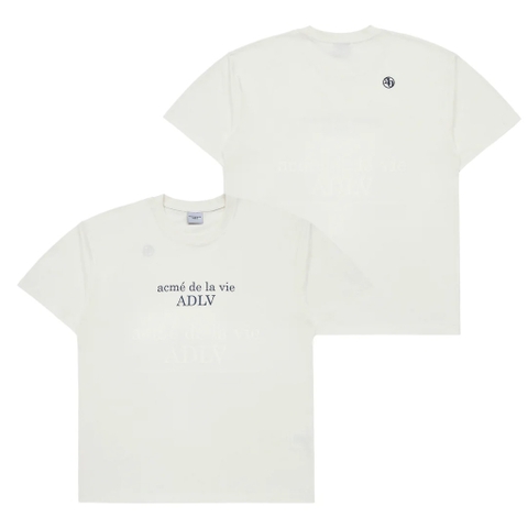 ADLV CIRCLE SYMBOL BASIC LOGO SHORT SLEEVE T-SHIRT WHITE