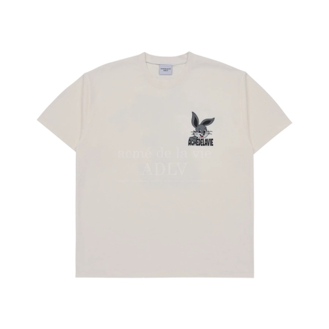 ADLV CARTOON RABBIT SHORT SLEEVE T-SHIRT WHITE