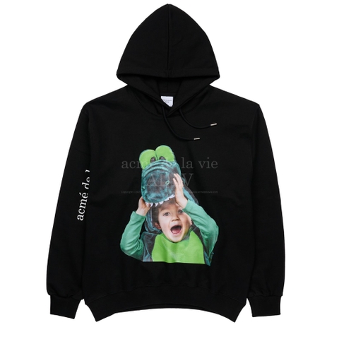 ADLV BABY FACE CROCODILE DOLL HOODIE BLACK