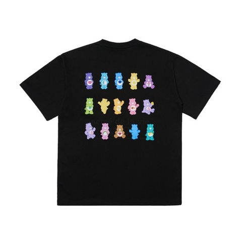 ADLV COLORFUL CARE BEARS SHORT SLEEVE T-SHIRT BLACK