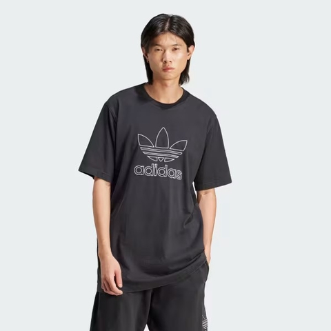 adidas Adicolor Outline Trefoil Tee - Black IU2347