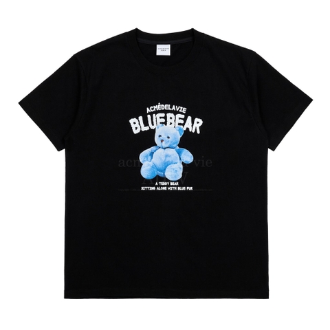 ADLV BLUE TEDDY BEAR SHORT SLEEVE T-SHIRT BLACK