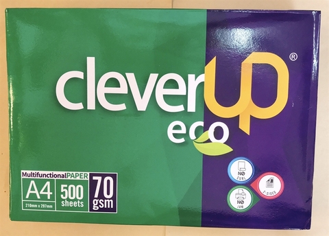 GIẤY A4 BÃI BẰNG CLEVER UP ĐL 70/92 ECO (500 TỜ) (RAM)