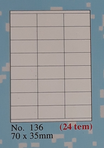 GIẤY DÁN TOMMY A4 136 (HỘP)