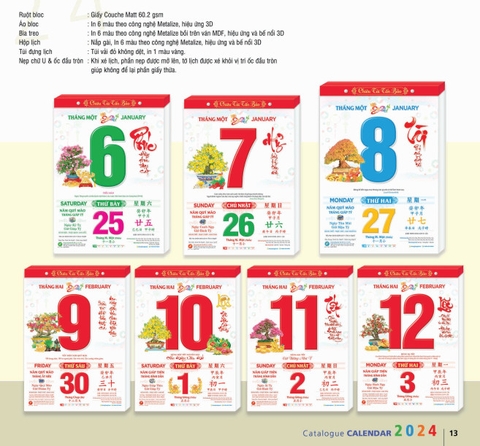 LỊCH LỐC HT6 (25X35) (LỐC)