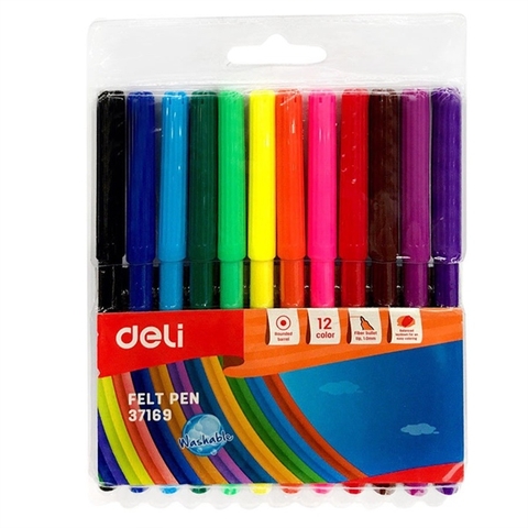 BÚT LÔNG 12 MÀU DELI 37169 (VỸ)