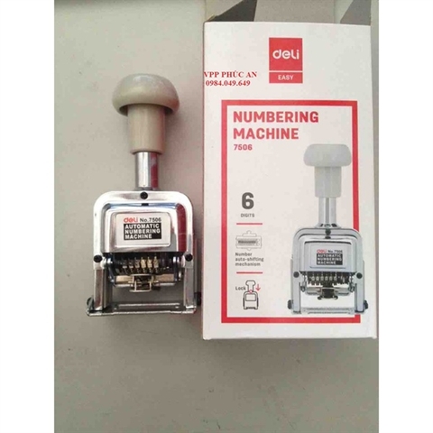 MÁY ĐÓNG SỐ DELI 6 số (CÁI)