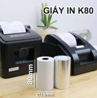 GIẤY IN BILL NHIỆT K80 PHI 45 (CUỘN)