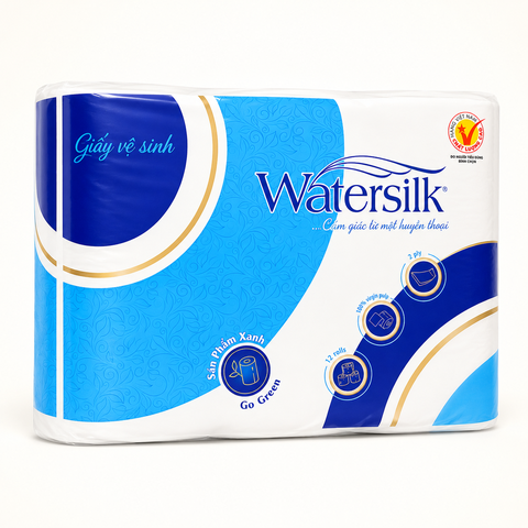 GIẤY VỆ SINH WATERSILK CÓ LÕI (XÁCH)
