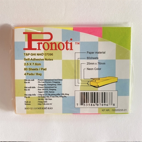 DÁN PHÂN MÀU 2.5x7.6 4 MẢNH DẠ QUANG (TẬP)