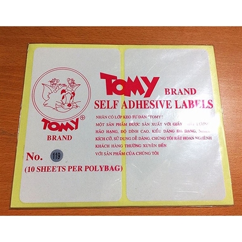 GIẤY DÁN TOMMY 119 (TẬP)