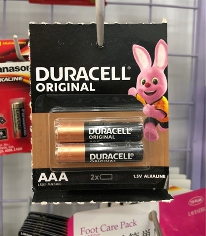 PIN ĐŨA DURACELL AAA 1.5V (CẶP)