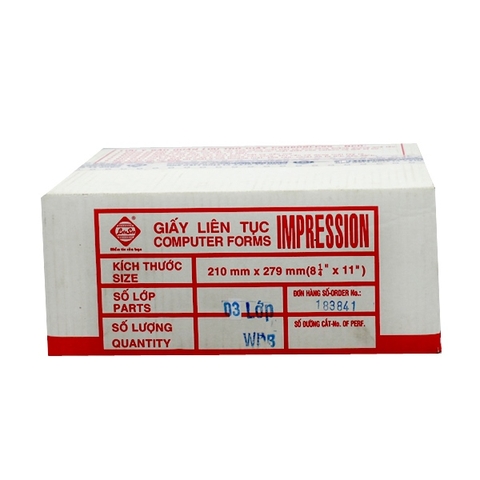 GIẤY LIÊN TỤC A4 3L KO CHIA (THÙNG)